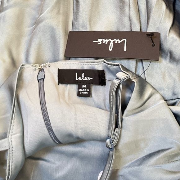 Lulu's Slate Blue One-Shoulder Maxi Dress - Picture 4 of 12